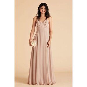 BIRDY GREY Kaia Chiffon Gown Bridesmaid Formal Dress in Taupe
